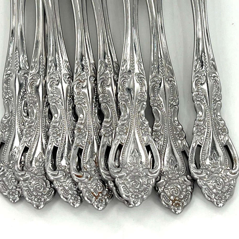Reed & Barton select Baroque  Stainless 49 pc Flatware Set forks spoons serving - Picture 6 of 8